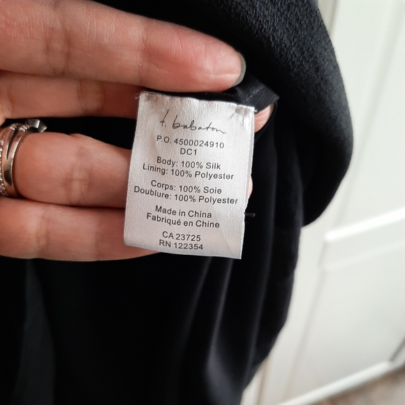 Aritzia T.Babaton 100% Silk Black Midi Dress - Picture 4 of 9